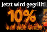 Nur bis morgen: 10% Rabatt auf Grills und Grillzubehör im GartenXXL Onlineshop