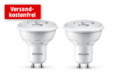 Schnell! 2er Set PHILIPS 178997000 LED-Leuchtmittel GU10 Warmweiß für 8,- Euro!