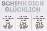 Geschenkgutschein ab 50,- Euro bei SportScheck kaufen und bis zu 25,- Euro Geschenkcoupon zusätzlich erhalten