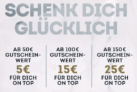 Geschenkgutschein ab 50,- Euro bei SportScheck kaufen und bis zu 25,- Euro Geschenkcoupon zusätzlich erhalten