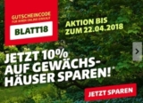 10% Rabatt auf alle Gewächshäuser bei Hagebau