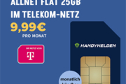 Handyhelden Telekom Allnet Flat mit 25 GB für mtl. 9,99€ – monatlich kündbar!