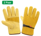 2 Paar schnittfeste CCBetter Leder Arbeitshandschuhe für 8,- Euro statt 19,99 Euro