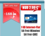 Sim-Only Schnäppchentarif: MD O2 Smart Surf mit 1GB Internet-Flat, 50 SMS und 50 Minuten für effektiv 2,99 Euro pro Monat!