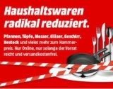 Tiefpreisspätschicht bei Media Markt mit vielen reduzierten Haushaltswaren