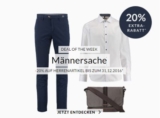 Engelhorn Weekly Deal mit 20% Extra-Rabatt auf Herrenmode – zum Beispiel günstige Markenanzüge