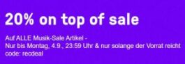 Noch bis Montag bei HHV: Großer Summer Sale mit über 8.000 Artikeln + 20% Extra-Rabatt auf alle Musik-Artikel