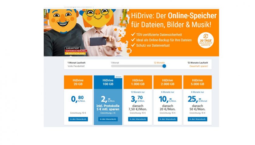Strato HiDrive dauerhaft für 2,- Euro pro Monat!