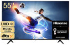 HISENSE 55A6CG LED TV (Flat, 55 Zoll / 139 cm, UHD 4K, SMART TV, VIDAA U5) für nur 349€ inkl. Versand (statt 384€)