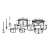 17-teiliges Home affaire Induktion Topf-Set Florenz aus Edelstahl für nur 67,99 Euro (statt 80,- Euro)