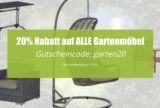 20% auf alle Gartenmöbel im Möbelshop Homy.de
