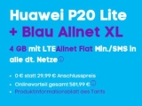 Blau Allnet XL mit 4GB Daten mtl. 21,99 Euro + Huawei P20 Lite für einmalig 1,- Euro