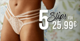 5 Slips für nur 25,99 Euro im Hunkemöller Onlineshop