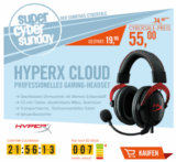 Super Cyber Sunday Deal ab 9:00 Uhr: HyperX Cloud Gaming-Headset (3,5mm Klinke) für nur 55,- Euro inkl. Versand!