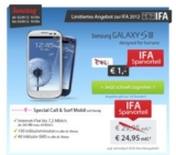 [SPARHANDY.DE] IFA Spezial am Sonntag: Samsung Galaxy S3 mit T-Mobile Special Call & Surf Mobil für nur 24,95 Euro pro Monat!