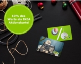 Bis 24. Dezember IKEA Geschenkkarte kaufen und eine Aktionskarte im Wert von 10% dazu erhalten