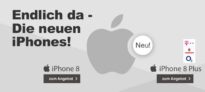 Vorbestellbar! Apple iPhone 8 / 8 Plus ab einmalig 99,- Euro Zuzahlung mit diversen Tarifen, z.B. Telekom Magenta Mobil M für nur 51,95 Euro mtl.