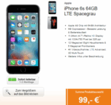 Otelo Allnet-Flat XL mit 2,5GB Datenvolumen + Apple iPhone 6s 64GB für 29,99 Euro pro Monat und einmalig 99,- Euro!