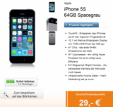 [LOGITEL] Das Apple iPhone 5s mit fetten 64GB in allen Farben inkl. Telekom Complete Comfort M (alles Flat) schon ab 39,95 Euro im Monat