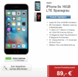 Apple iPhone 6S 16GB + E-Plus BASE all-in Plus Tarif mit Allnet-Flat, SMS-Flat, 2GB Datenflat & Napster Musik-Flat ab 36,- Euro monatlich