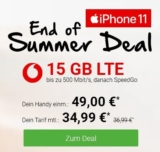 Vodafone Smart L+ mit 15GB Daten für mtl. 34,99 Euro + Apple iPhone 11 für nur einmalig 49,- Euro