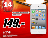 [MEDIAMARKT] Nur heute! APPLE iPod touch 16 GB in weiss für nur 149,- Euro inkl. Versand