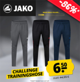 Jako Challenge Herren Trainingshose (29 Farben, S-3XL) für nur 6,50€ zzgl. Versand