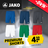 Jako Premium Shorts Sporthose (5 Farben, S-2XL) für nur 9,45€ (statt 15€)