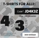 10% Rabatt ab 2 Bootcut Jeans oder 4 Tshirts kaufen, 3 bezahlen bei Jeans Direct