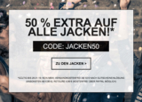 50% Rabatt auf alle Damen- und Herren-Jacken im Jeans-Direct Onlineshop
