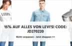 15% Extra-Rabatt auf alle Levi’s Produkte bei Jeans-Direct