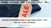 15% Rabatt auf die Beststeller bei Jeans-Direct