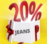 Nur heute: 20% Rabattgutschein auf Jeans bei Takko