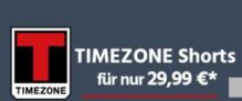 Timezone-Shorts & viele weitere Shorts bei Jeans-Direct für nur 29,99€ sowie Gratis-Versand