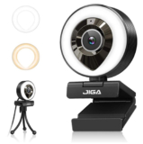JIGA 1080p Full-HD Webcam mit Ringlicht für nur 21,74€