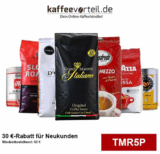 Abgelaufen! Neukunden Aktion bei Kaffeevorteil: Kaffee für mindestens 60,- Euro bestellen und 30,- Euro Rabatt bekommen