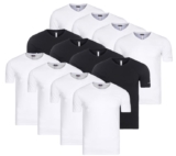 4er Pack Kappa T-Shirts (Rundhals oder V-Neck) in schwarz oder weiß je 12,99 Euro inkl. Versand
