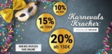 Karstadt Karnevalskracher mit bis zu 20% Rabatt auf (fast) alles