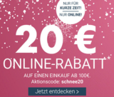 20,- Euro Gutschein ab 100,- Euro Bestellwert im Karstadt Onlineshop