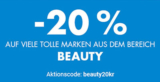 Nur heute: 20% Rabatt auf Produkte der Kategorie Beauty im Karstadt Onlineshop