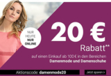 20,- Euro Rabatt auf Damenmode und -Schuhe bei Karstadt (ab 100,- Euro)