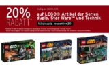 Satte 20% Rabatt-Gutschein auf Lego der Serien Star Wars, Duplo und Technik bei Karstadt