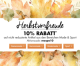 10% Rabatt auf nicht reduzierten Artikel der Kategorien Mode & Sport im Karstadt Onlineshop