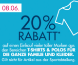 20% Rabatt auf T-Shirts, Polos und Kleider im Karstadt Onlineshop