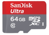 SanDisk Ultra MSDXC UHS-I microSDXC 64 GB bis zu 80 MB/Sek Class 10 Speicherkarte + SD-Adapter für nur 15,- Euro inkl. Versand
