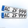 Wieder da! 2 Stück EU KFZ Nummernschilder für nur 9,84 Euro inkl. Versand