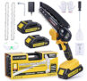 Hancaner Mini Akku Kettensäge (6 Zoll, 2x 2.0Ah, mit Ladegerät) für nur 59,99€