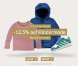 12,5% Rabatt auf Kindermode + 5,- Euro Newsletter Gutschein bei Engelhorn!