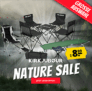 KIRKJUBØUR Nature Sale mit satten Rabatten – zB.: Campingstühle & -tische oder Angelsets