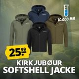 KIRKJUBØUR Softshelljacke (4 Farben, XS-3XL) für 30,94€